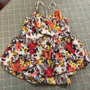 Free People Floral Tank